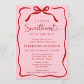 A Little Sweetheart Is On The Way Girl Baby Shower Einladung (Vorderseite)