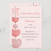 A Little Sweetheart is on the Way Invitation Einladung (Vorne/Hinten)