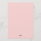 A Little Sweetheart Pink Teddy Bear Baby Shower Einladung (Rückseite)