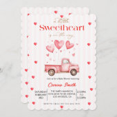 A Little Sweetheart truck Baby Shower Einladung (Vorne/Hinten)