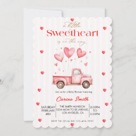 A Little Sweetheart truck Baby Shower Einladung
