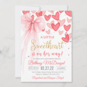 A Little Sweetheart Valentine Baby Is on her way  Einladung (Vorderseite)