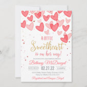 A Little Sweetheart Valentine Baby Is on her way  Einladung (Vorderseite)