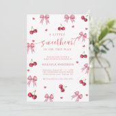 A Little Sweetheart Valentine Baby Shower Einladung (Stehend Vorderseite)