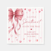 A Little Sweetheart Valentine Bow Baby Shower Serviette (Vorderseite)