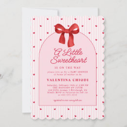 A Little Sweetheart Valentine Coquette Baby Shower Einladung