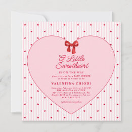 A Little Sweetheart Valentine Coquette Baby Shower Einladung