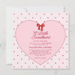 A Little Sweetheart Valentine Coquette Baby Shower Einladung
