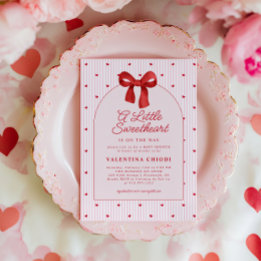 A Little Sweetheart Valentine Coquette Baby Shower Einladung