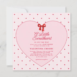 A Little Sweetheart Valentine Coquette Baby Shower Einladung