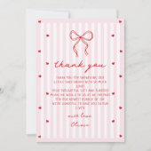 A Little Sweetheart Valentine's Baby Shower Dankeskarte (Vorderseite)