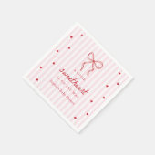 A Little Sweetheart Valentine's Baby Shower Serviette (Ecke)