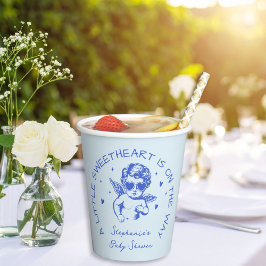 A Little Sweetheart Valentines Boy Baby Shower Pappbecher