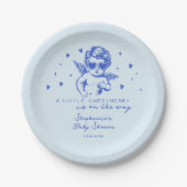A Little Sweetheart Valentines Boy Baby Shower Pappteller (Vorderseite)