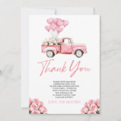 A Little Sweetheart Valentine's Day Baby Shower Dankeskarte (Vorderseite)