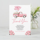 A Little Sweetheart Valentine's Day Baby Shower Dankeskarte (Stehend Vorderseite)