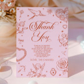 A Little Sweetheart Valentine's Day Baby Shower Dankeskarte