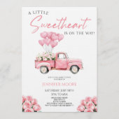 A Little Sweetheart Valentine's Day Baby Shower Einladung (Vorderseite)