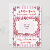 A Little Treat Valentine's Gift Card Holder Card Einladung (Vorderseite)