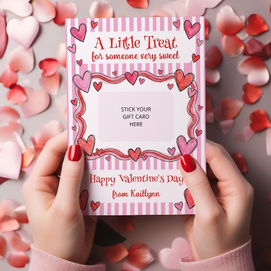 A Little Treat Valentine's Gift Card Holder Card Einladung
