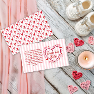 A Little Valentine Pink Baby Shower Books for Baby Begleitkarte