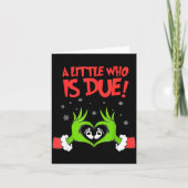 A Little Who Is Due Cute Christmas Pregnancy Annou Karte (Vorderseite)