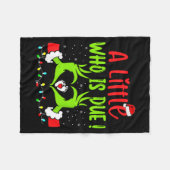 A Little Who Is Due Funny Christmas Pregnancy Anno Fleecedecke (Vorderseite (Horizontal))