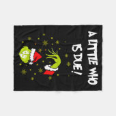 A Little Who Is Due Funny Christmas Pregnancy Anno Fleecedecke (Vorderseite (Horizontal))