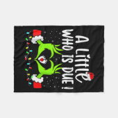 A Little Who Is Due Funny Christmas Pregnancy Anno Fleecedecke (Vorderseite (Horizontal))