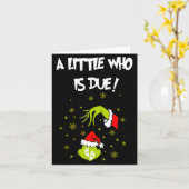 A Little Who Is Due Funny Christmas Pregnancy Anno Karte (Gelbe Blume)