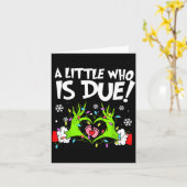 A Little Who Is Due Funny Christmas Pregnancy Anno Karte (Gelbe Blume)