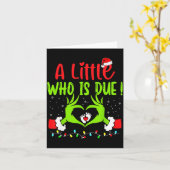 A Little Who Is Due Funny Christmas Pregnancy Anno Karte (Gelbe Blume)