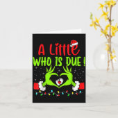 A Little Who Is Due Funny Christmas Pregnancy Anno Karte (Gelbe Blume)