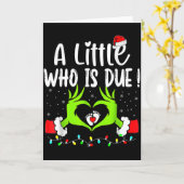 A Little Who Is Due Funny Christmas Pregnancy Anno Karte (Gelbe Blume)