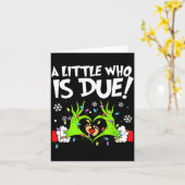 A Little Who Is Due Funny Christmas Pregnancy Anno Karte (Gelbe Blume)