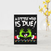 A Little Who Is Due Pregnancy Announcement Christm Karte (Gelbe Blume)