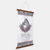 A Little Wild One Baby Zebra Print Wandteppich Mit Holzrahmen (Gewinkelt)