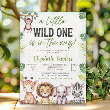 A Little Wild One is On the Way - Baby shower boy
