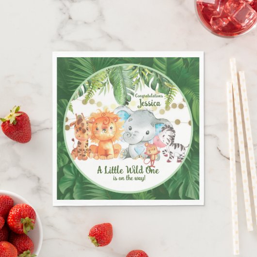 A Little Wild One Is On the Way Serviette (Beispiel)