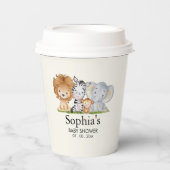 A Little Wild One Safari Animals Baby Shower Pappbecher (Vorderseite)