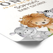 A Little Wild One Safari Animals Baby Shower Poster (Ecke)