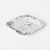 A Little Wild One Safari Baby Animals Baby shower Pappteller (Gewinkelt)