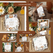 A Little Wild One Safari Baby Animals Baby shower Pappteller