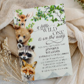 A Little Wild One Woodland Animals Baby Shower Einladung