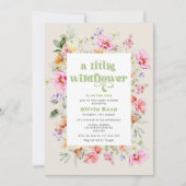 A little wildflower baby girl shower einladung (Vorderseite)