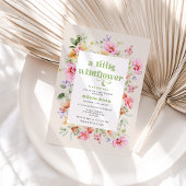 A little wildflower baby girl shower einladung