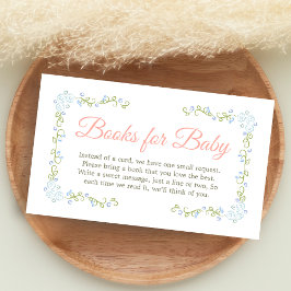 A Little Wildflower Baby Shower Books for Baby Begleitkarte