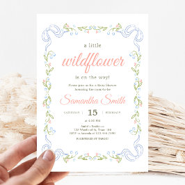 A Little Wildflower Baby Shower Einladung