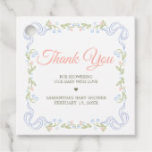 A Little Wildflower Baby Shower Geschenkanhänger (Vorderseite)