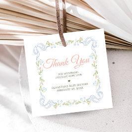 A Little Wildflower Baby Shower Geschenkanhänger